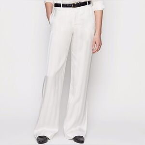 NWT EQUIPMENT Hagan Wide Leg High Rise White Trouser Pants | 10